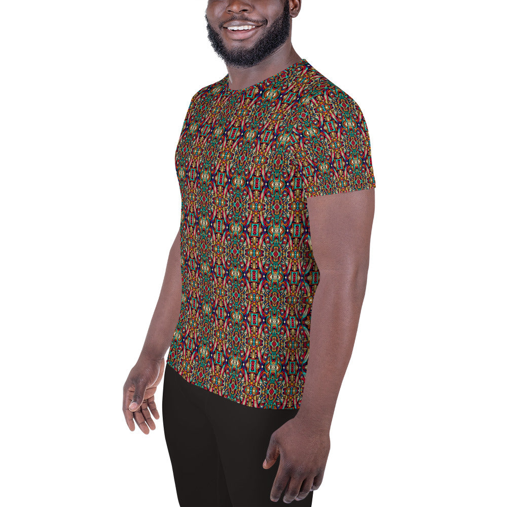 DMV 0198 Chic Boho All-Over Print Men's Athletic T-shirt