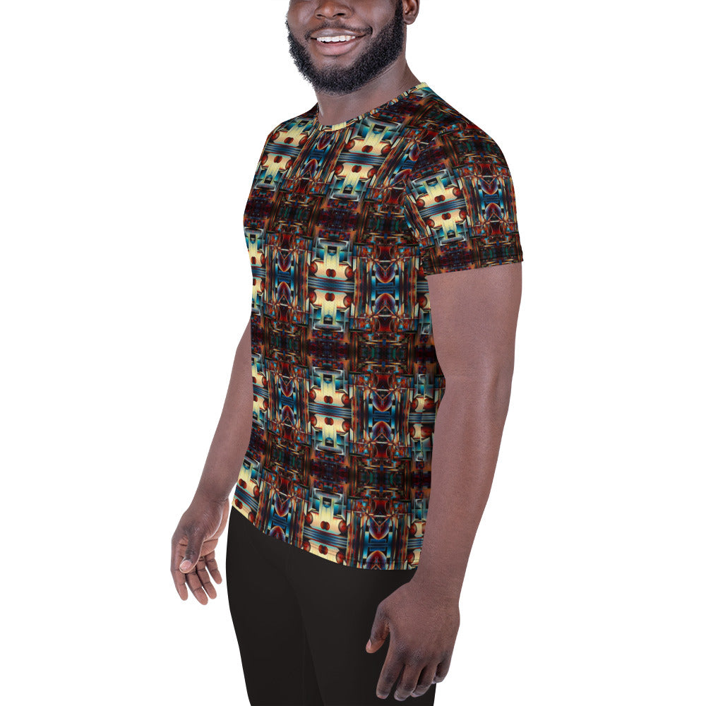 DMV 0188 Conceptual Artsy All-Over Print Men's Athletic T-shirt