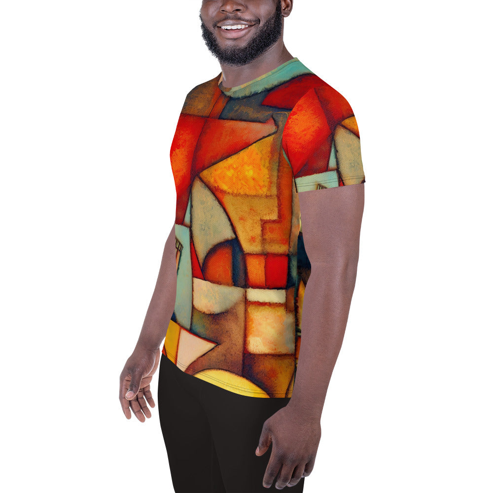 DMV 0298 Retro Art All-Over Print Men's Athletic T-shirt