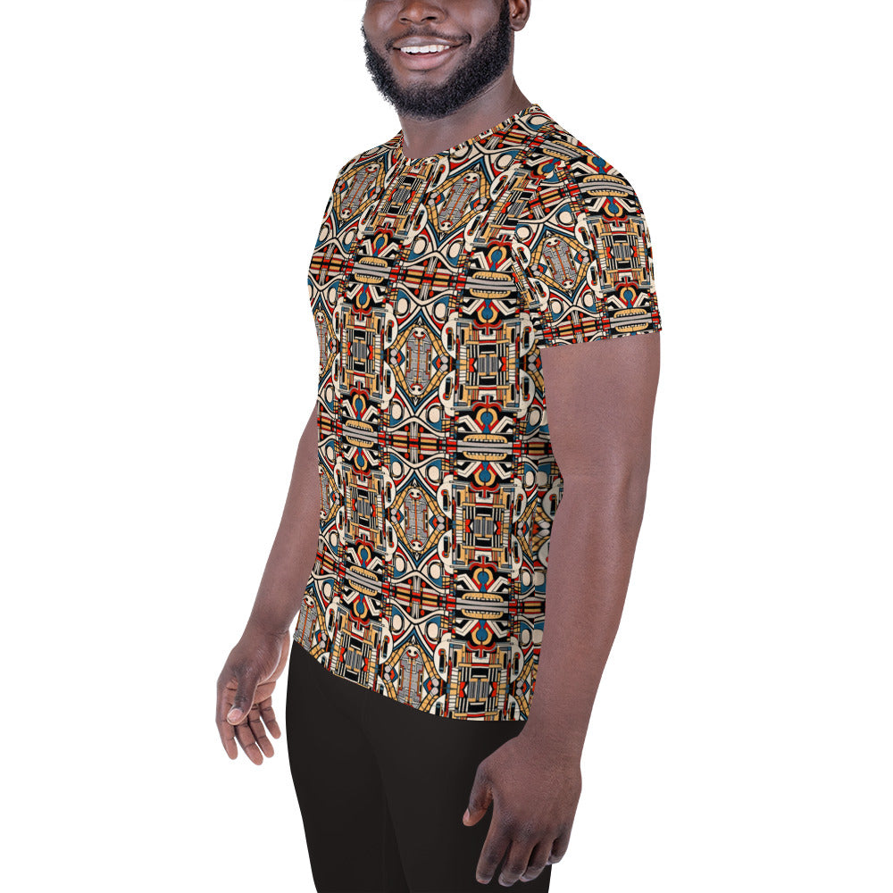 DMV 1349 Chic Boho All-Over Print Men's Athletic T-shirt