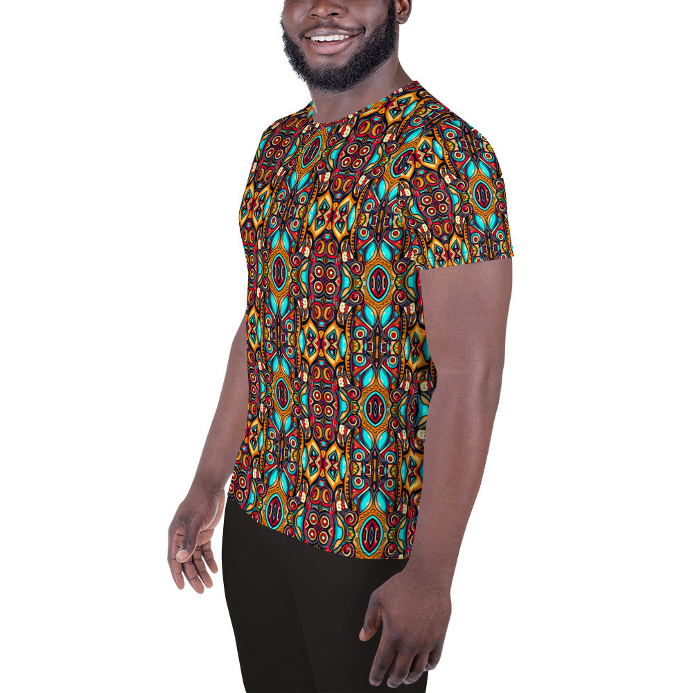 DMV 0426 Psy Artsy All-Over Print Men's Athletic T-shirt