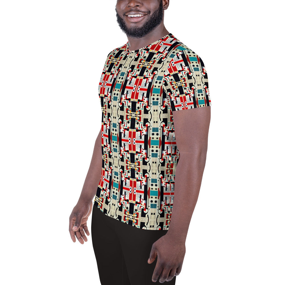 DMV 0973 Chic Boho All-Over Print Men's Athletic T-shirt