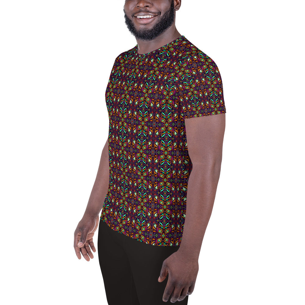 DMV 1579 Chic Boho All-Over Print Men's Athletic T-shirt