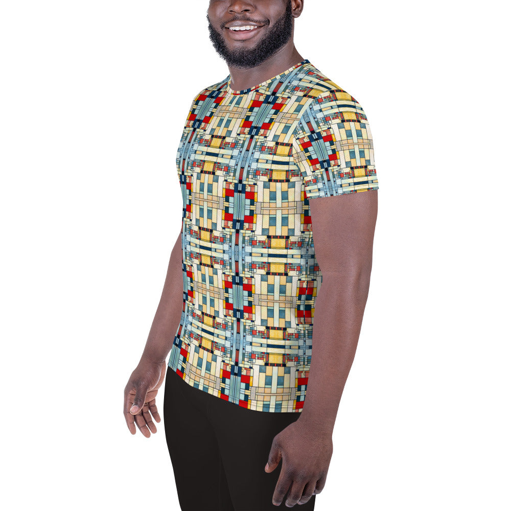 DMV 0533 Geo Boho All-Over Print Men's Athletic T-shirt