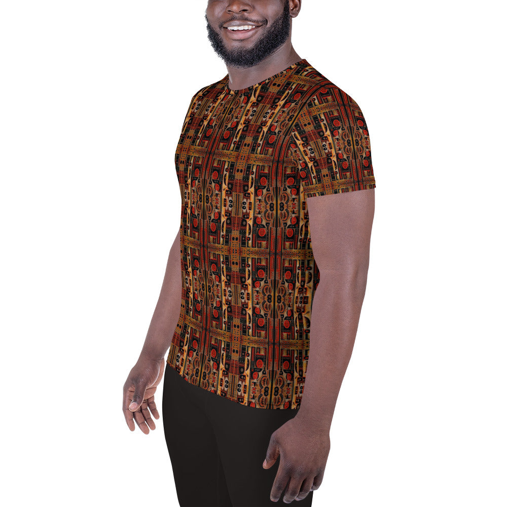 DMV 1861 Classic Boho All-Over Print Men's Athletic T-shirt