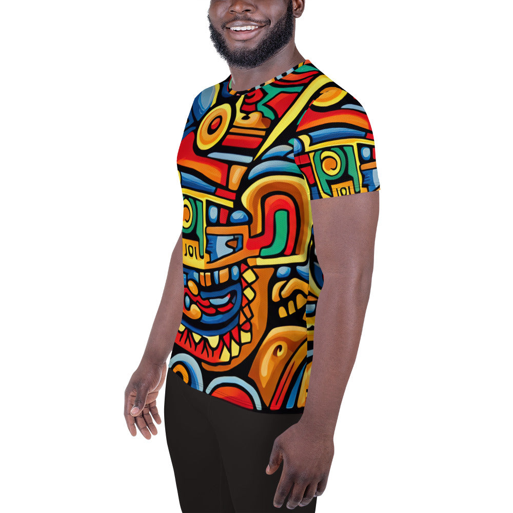 DMV 1439 Psy Art All-Over Print Men's Athletic T-shirt