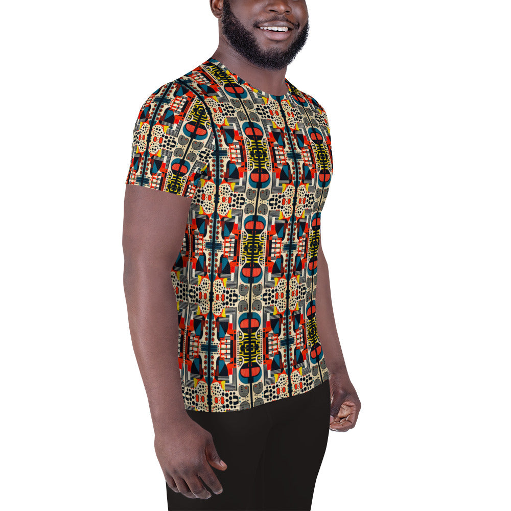 DMV 0013 Chic Boho All-Over Print Men's Athletic T-shirt