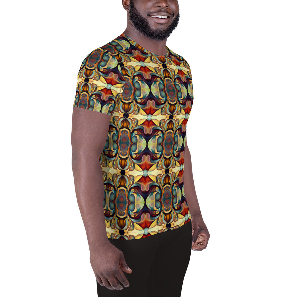 DMV 0070 Chic Boho All-Over Print Men's Athletic T-shirt