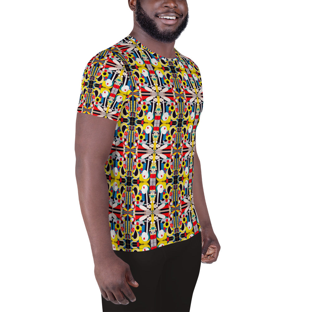 DMV 0246 Chic Boho All-Over Print Men's Athletic T-shirt