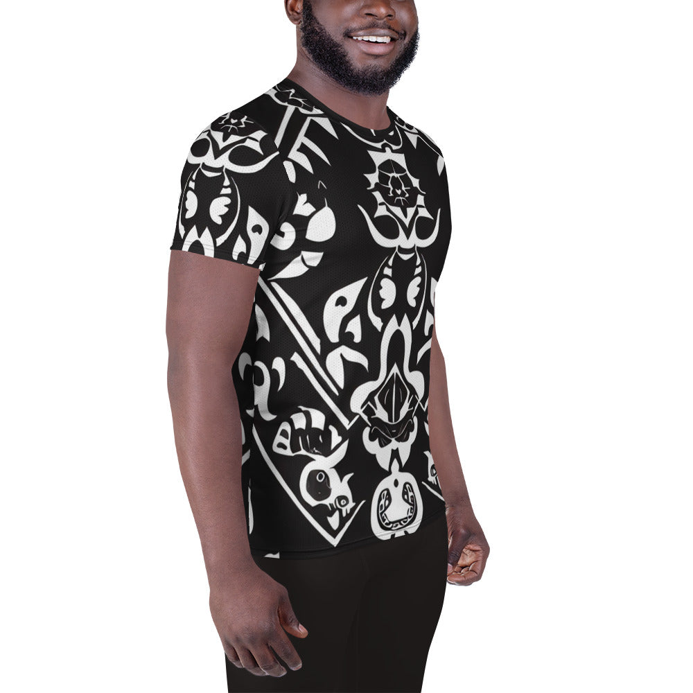 DMV 0140 Boho All-Over Print Men's Athletic T-shirt