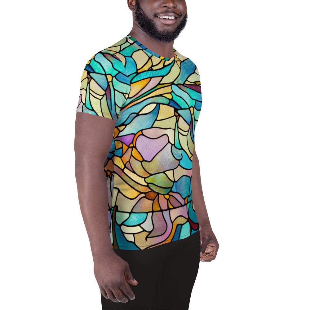 DMV 0167 Boho All-Over Print Men's Athletic T-shirt