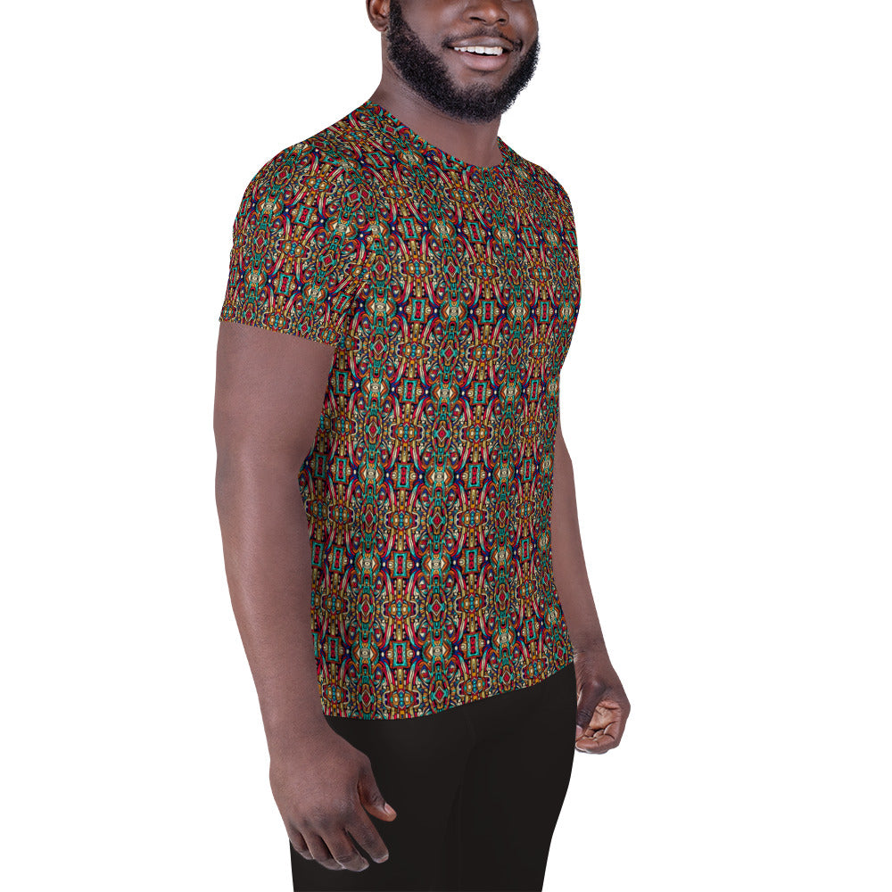 DMV 0198 Chic Boho All-Over Print Men's Athletic T-shirt