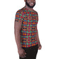 DMV 0185 Vintage Artsy All-Over Print Men's Athletic T-shirt