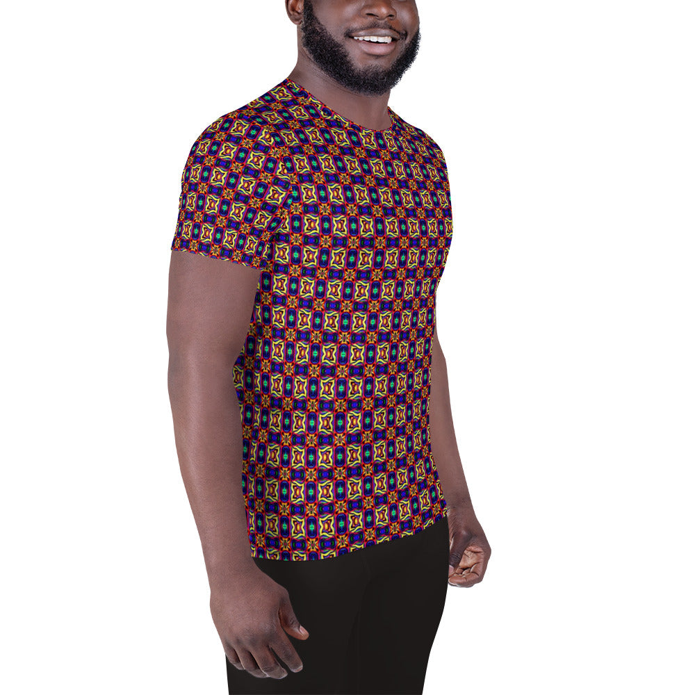 DMV 0199 Chic Boho All-Over Print Men's Athletic T-shirt