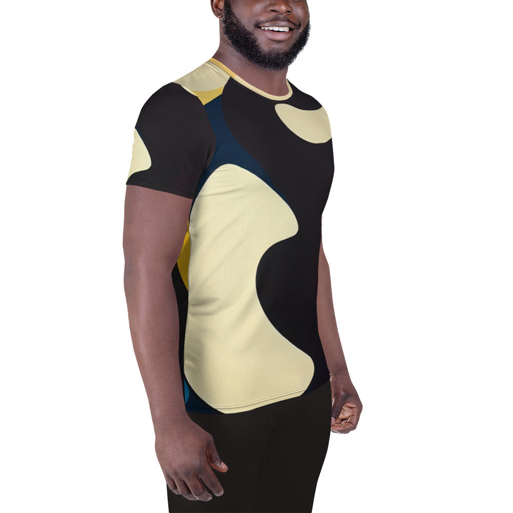 DMV 0421 Retro Art All-Over Print Men's Athletic T-shirt