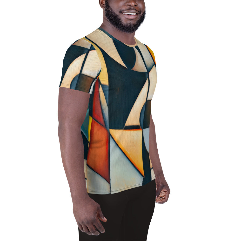 DMV 0433 Abstract Art All-Over Print Men's Athletic T-shirt