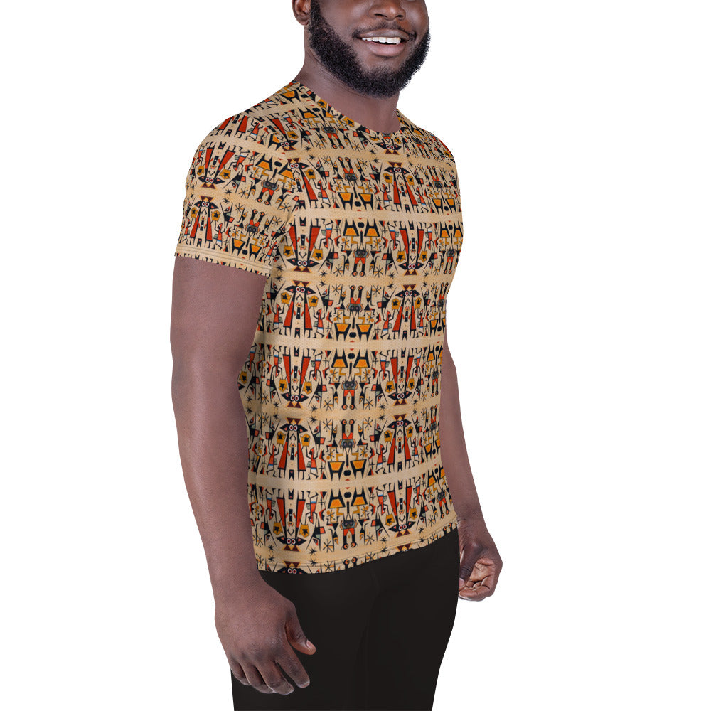 DMV 0509 Classic Boho All-Over Print Men's Athletic T-shirt