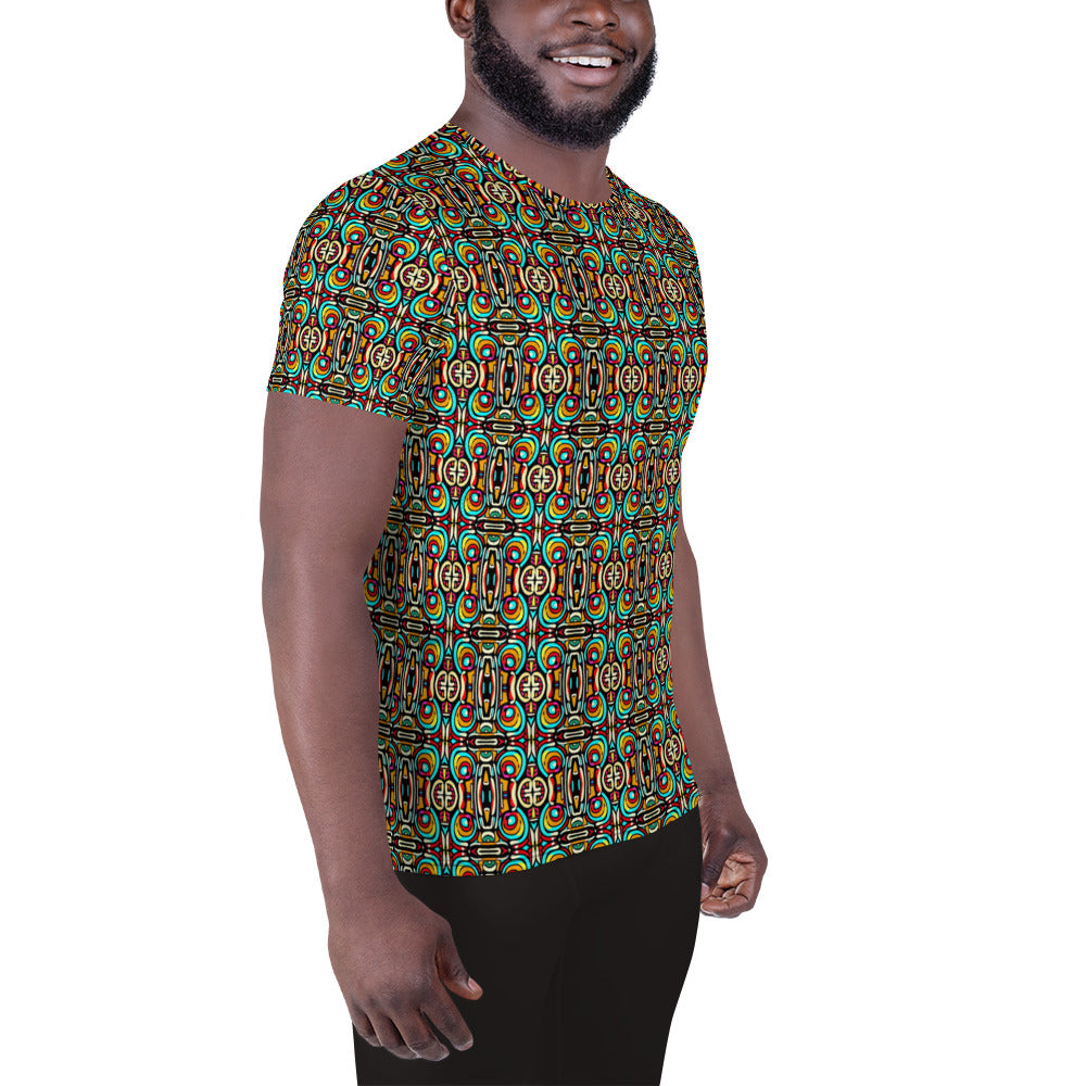 DMV 0422 Psy Artsy All-Over Print Men's Athletic T-shirt