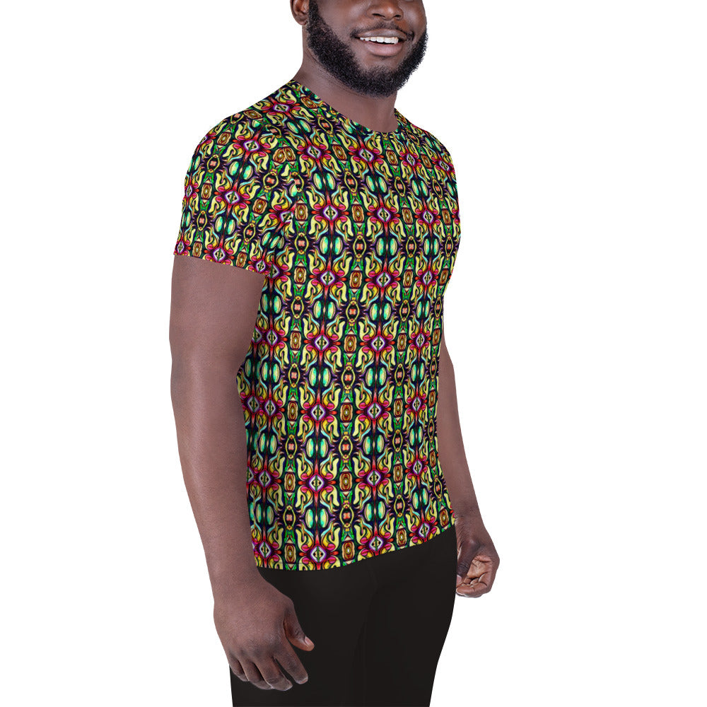 DMV 1875 Chic Boho All-Over Print Men's Athletic T-shirt