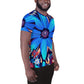 DMV 1325 Floral All-Over Print Men's Athletic T-shirt