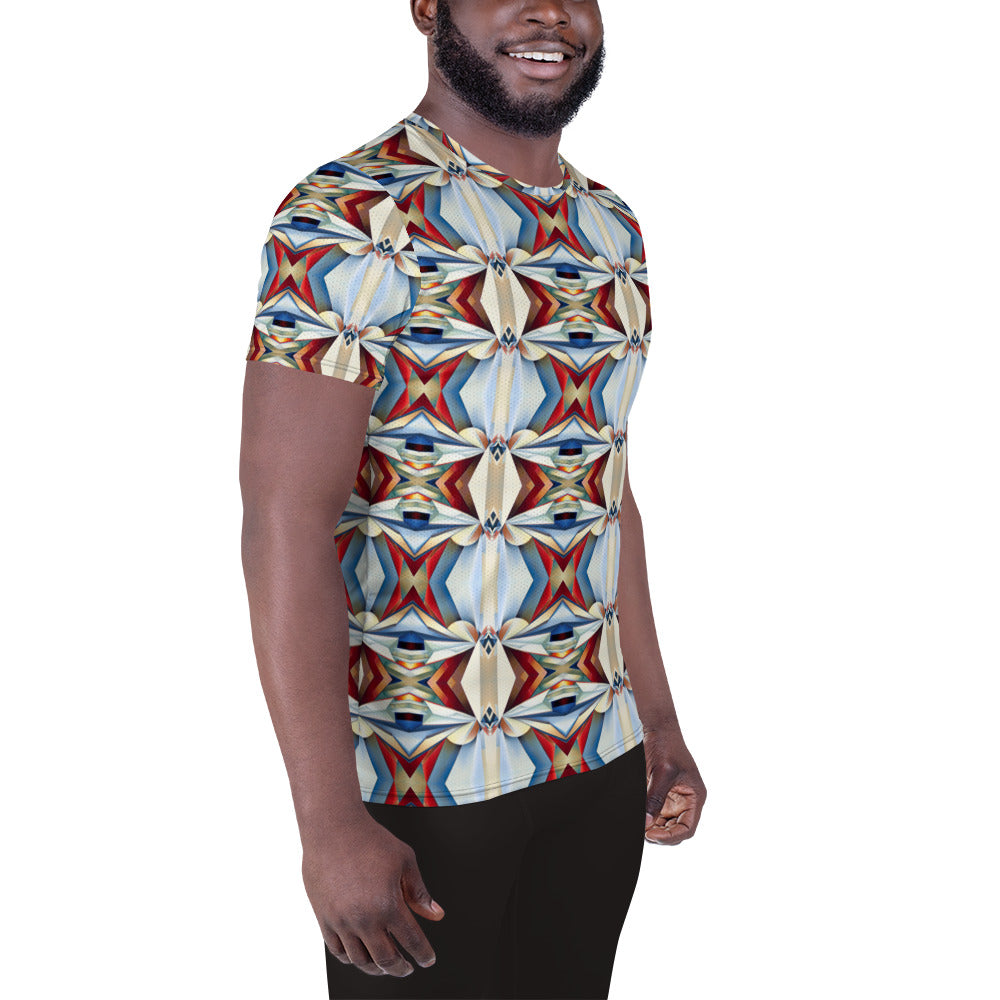 DMV 0449 Geo Boho All-Over Print Men's Athletic T-shirt