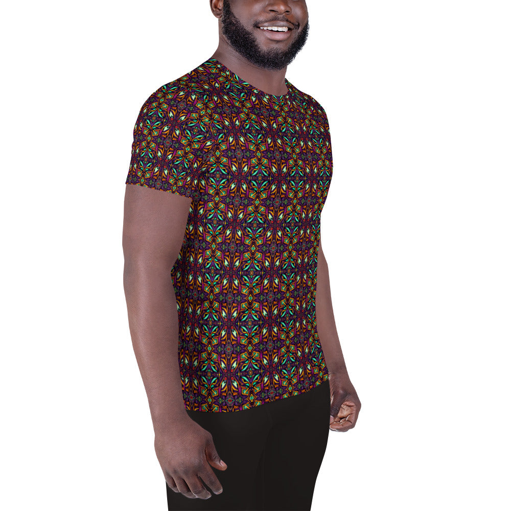 DMV 1579 Chic Boho All-Over Print Men's Athletic T-shirt