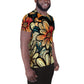 DMV 1662 Floral All-Over Print Men's Athletic T-shirt