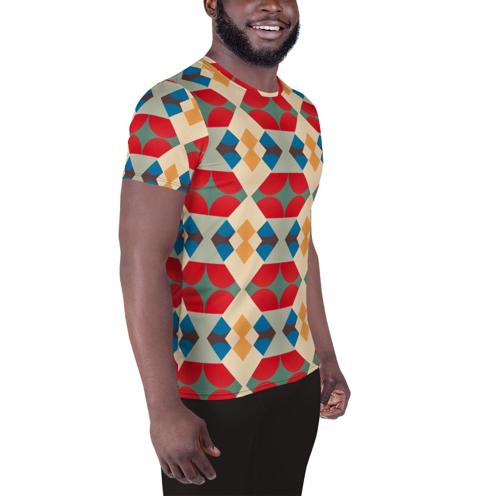 DMV 1051 Classic Boho All-Over Print Men's Athletic T-shirt