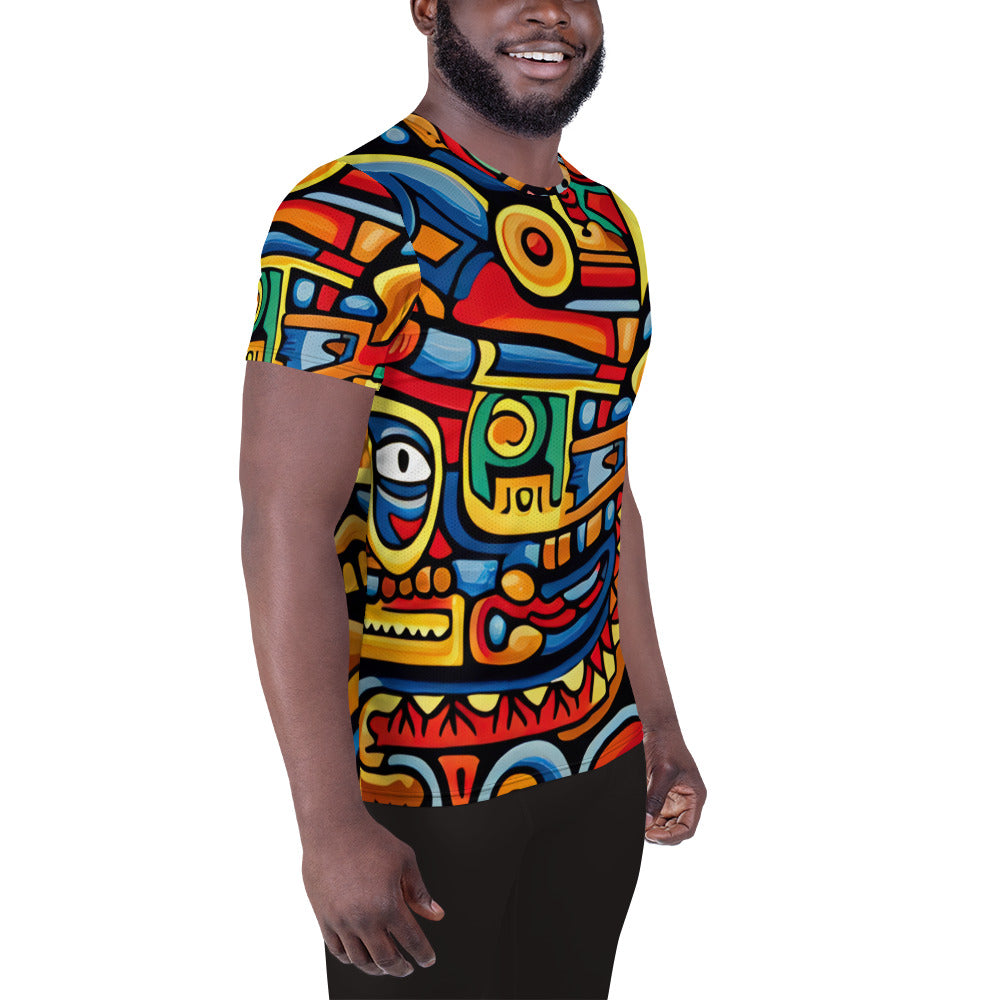 DMV 1439 Psy Art All-Over Print Men's Athletic T-shirt