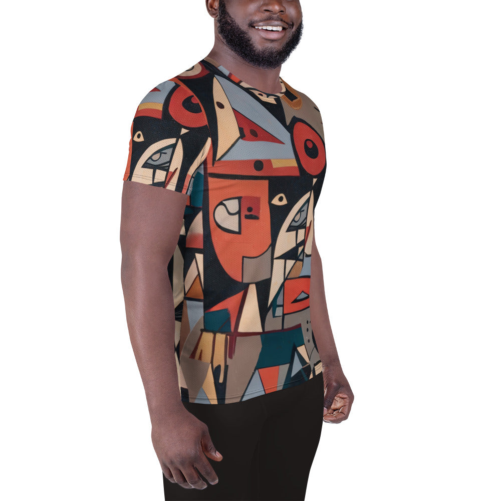 DMV 1949 Retro Art All-Over Print Men's Athletic T-shirt