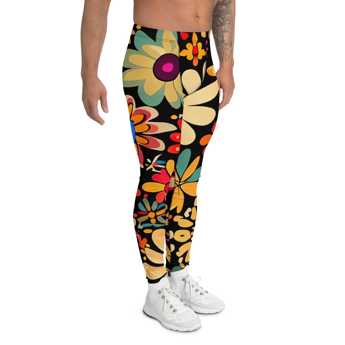 DMV 0101 Floral Men's Leggings