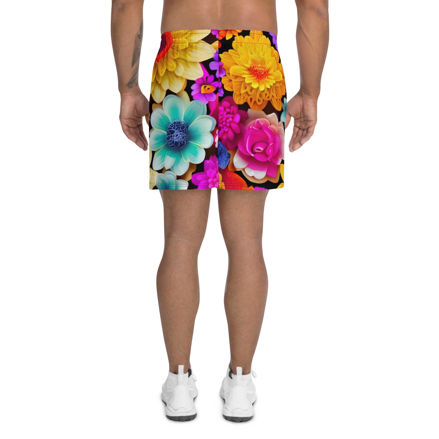 DMV 0238 Floral Men's Recycled Athletic Shorts