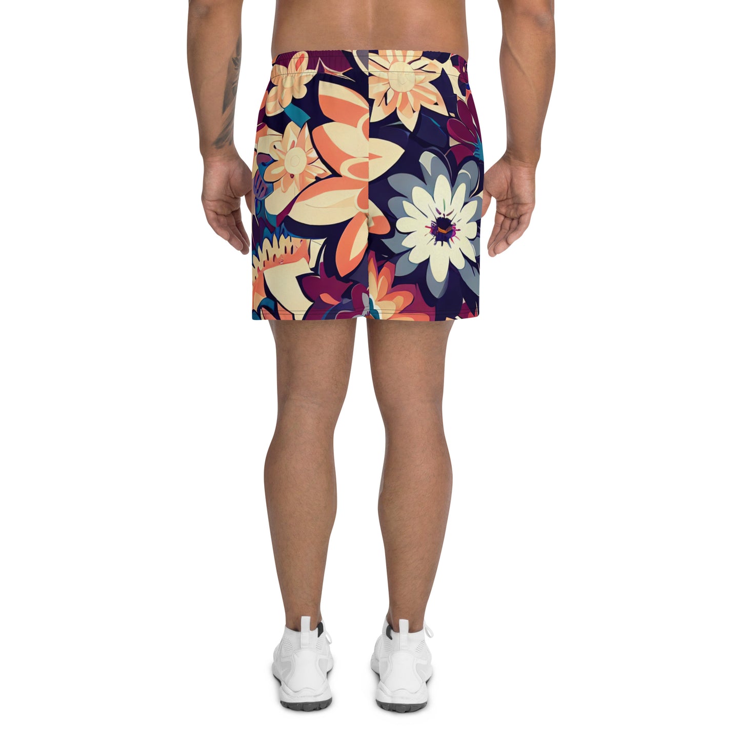 DMV 0253 Floral Men's Recycled Athletic Shorts