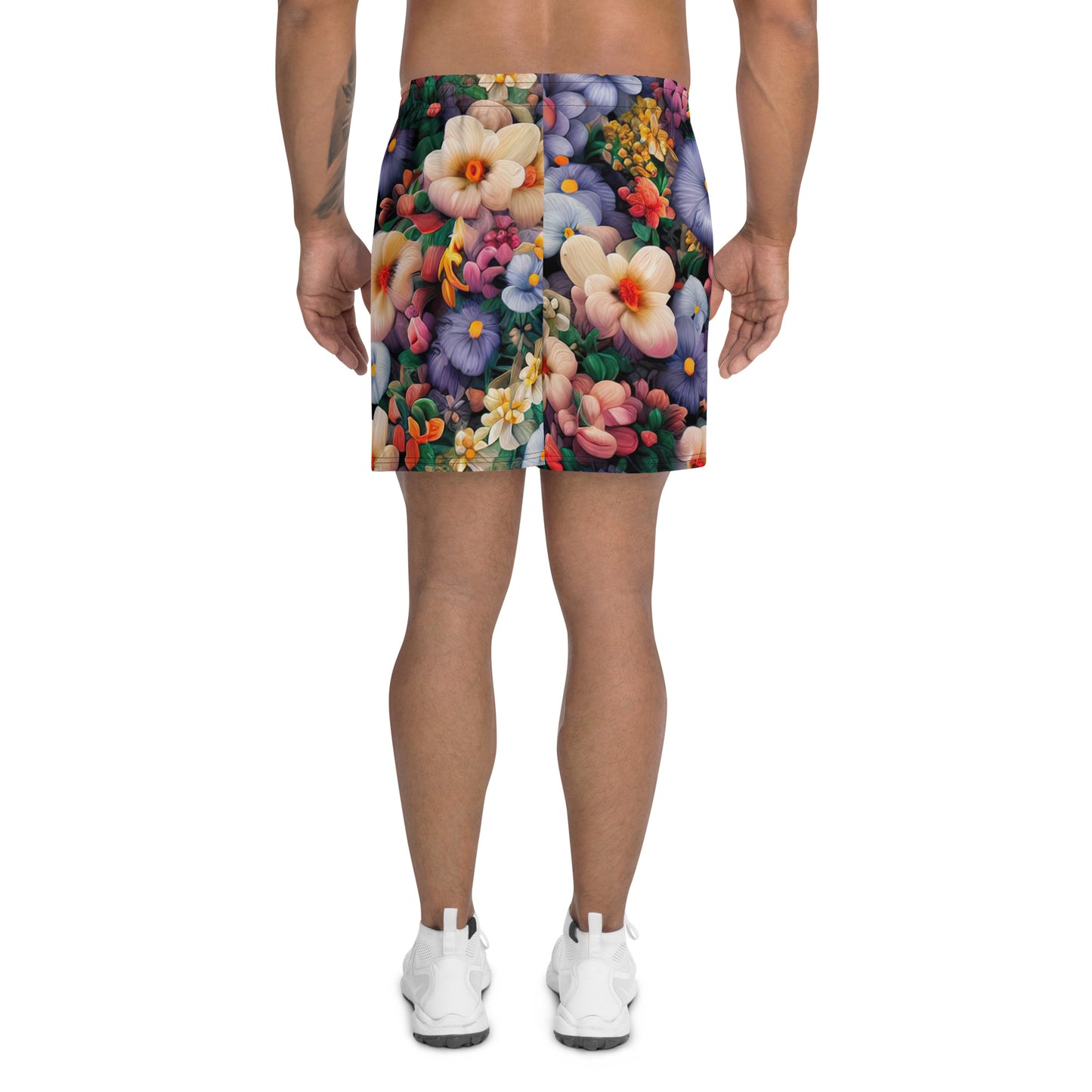 DMV 0114 Floral Men's Recycled Athletic Shorts