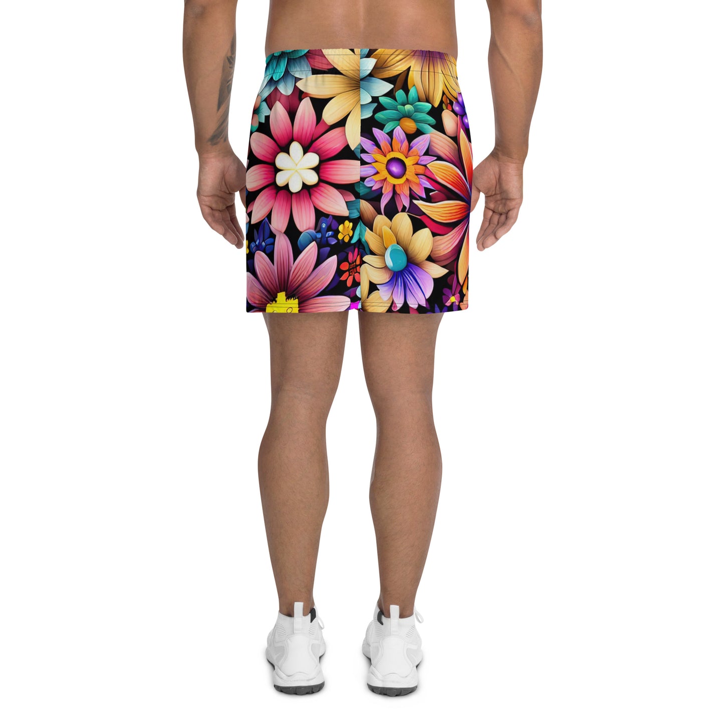 DMV 0265 Floral Men's Recycled Athletic Shorts