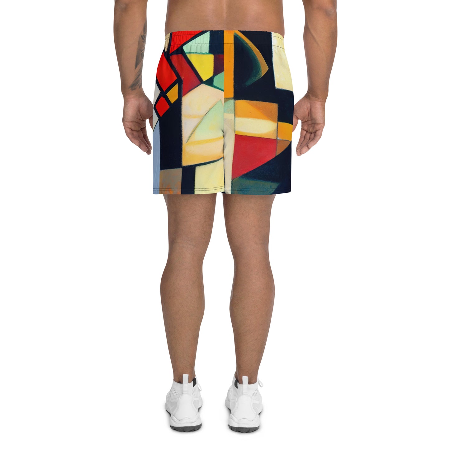 DMV 0096 Abstract Art Men's Recycled Athletic Shorts