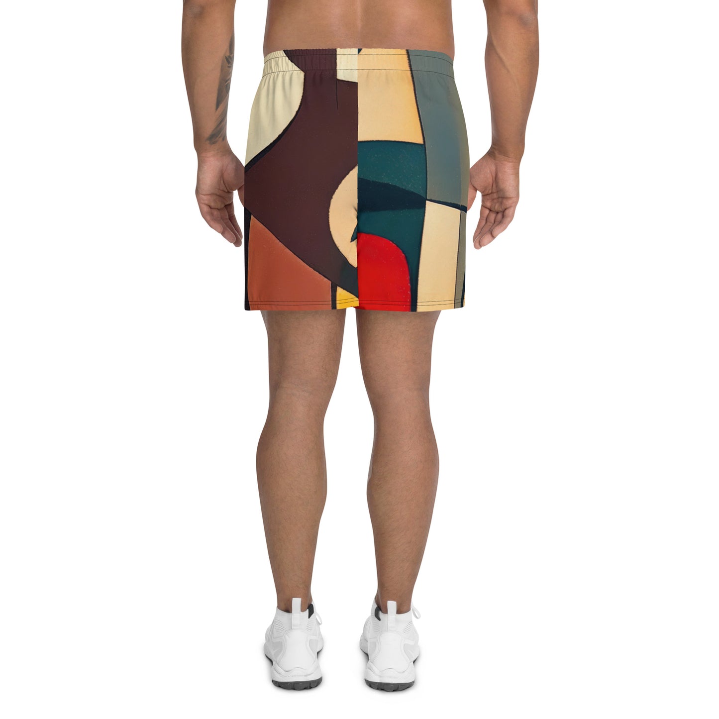 DMV 0296 Abstract Art Men's Recycled Athletic Shorts