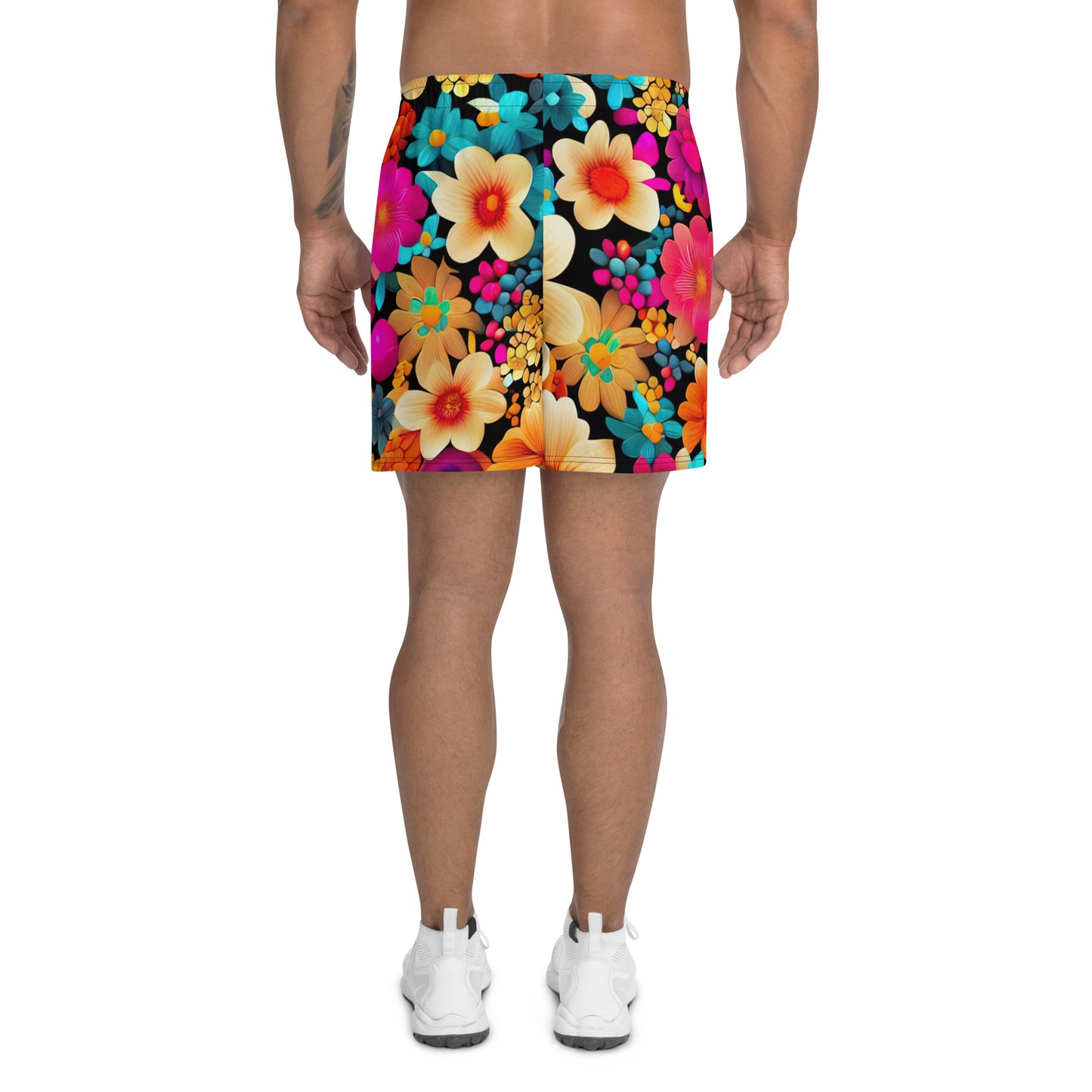 DMV 0259 Floral Men's Recycled Athletic Shorts