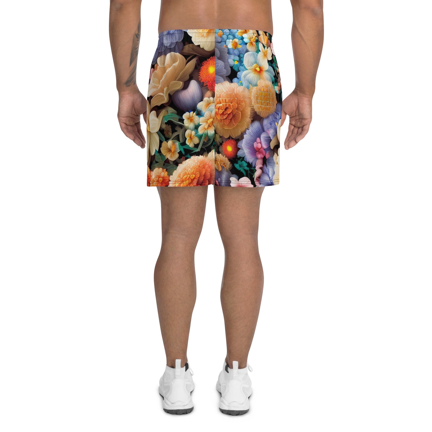 DMV 0302 Floral Men's Recycled Athletic Shorts