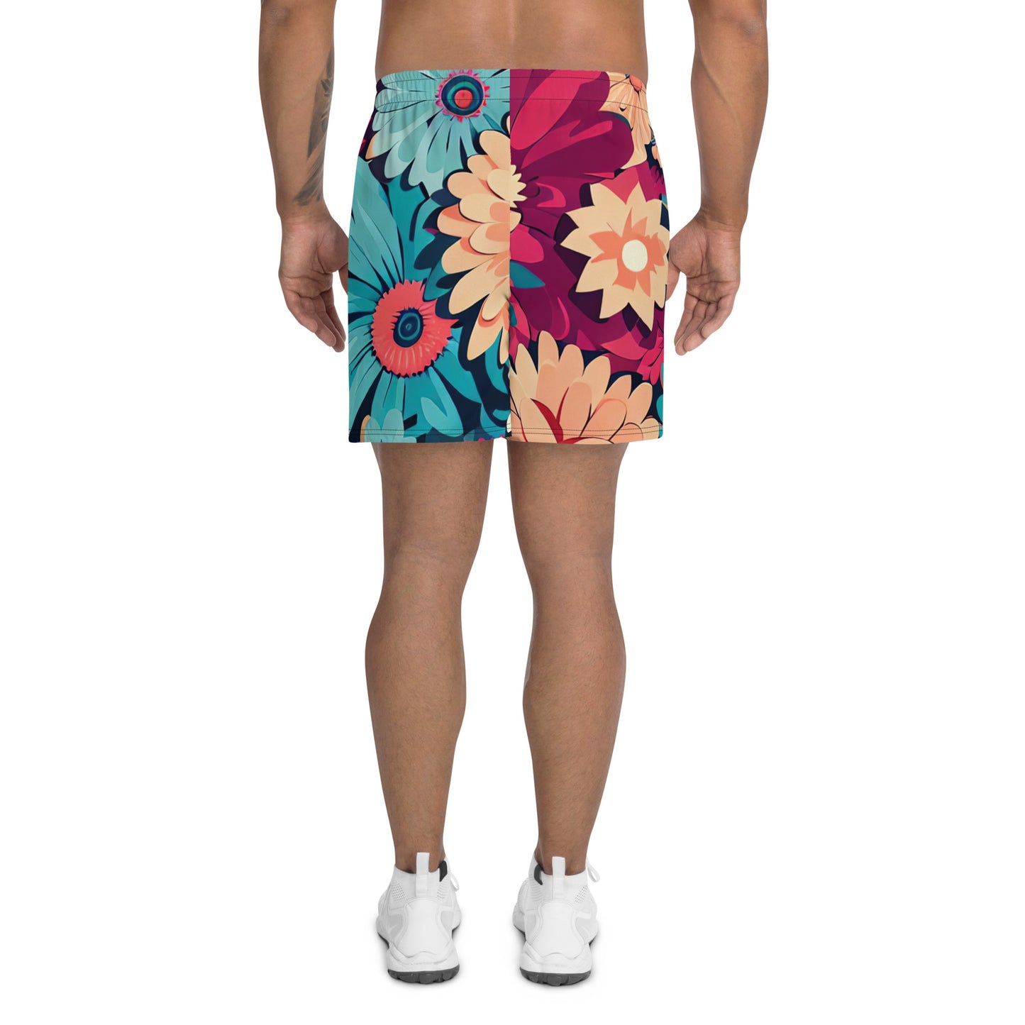 DMV 0293 Floral Men's Recycled Athletic Shorts