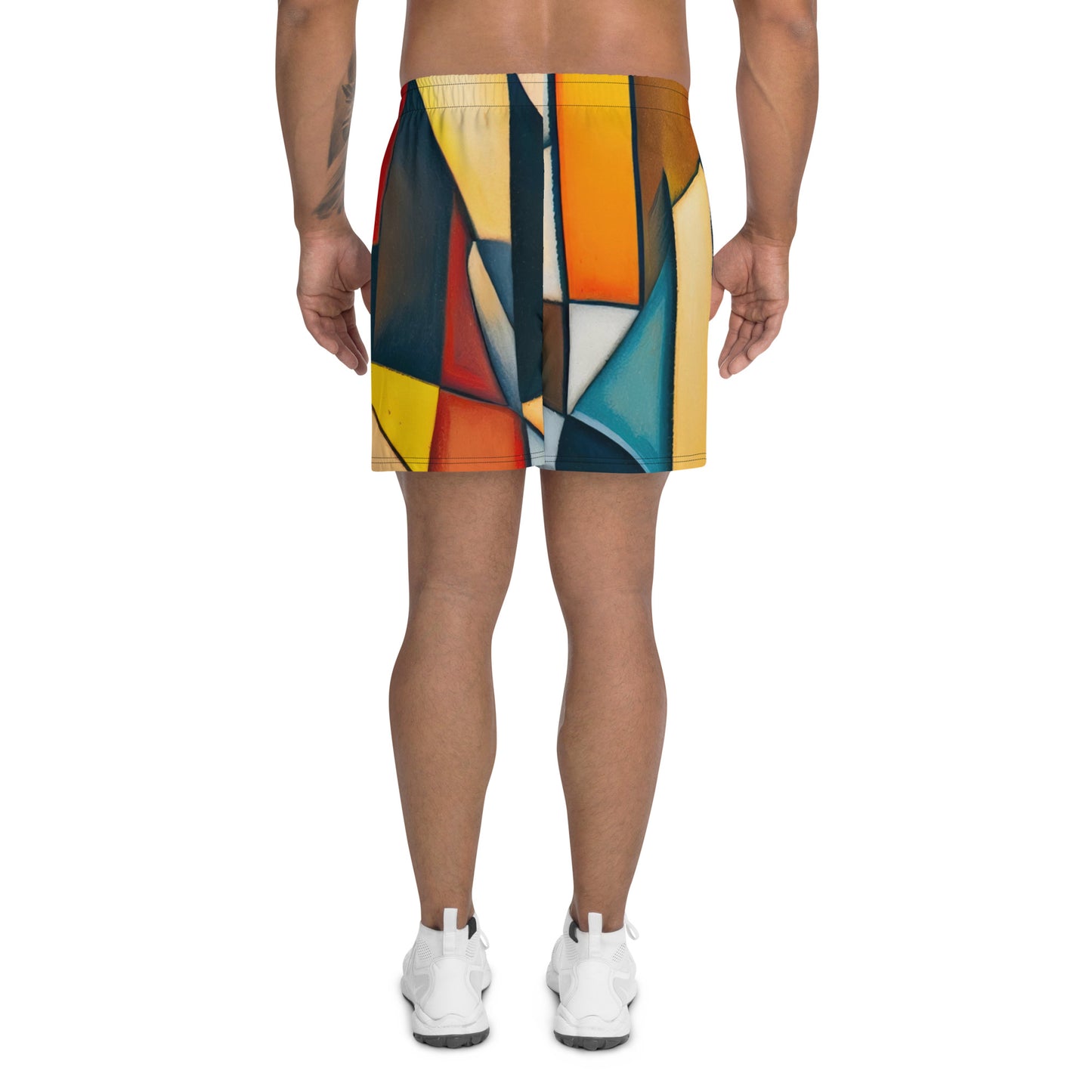 DMV 0433 Abstract Art Men's Recycled Athletic Shorts