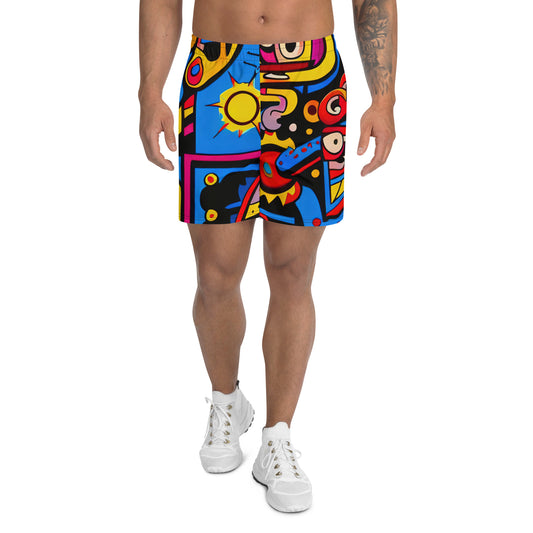 DMV 0235 Psy Art Men's Recycled Athletic Shorts