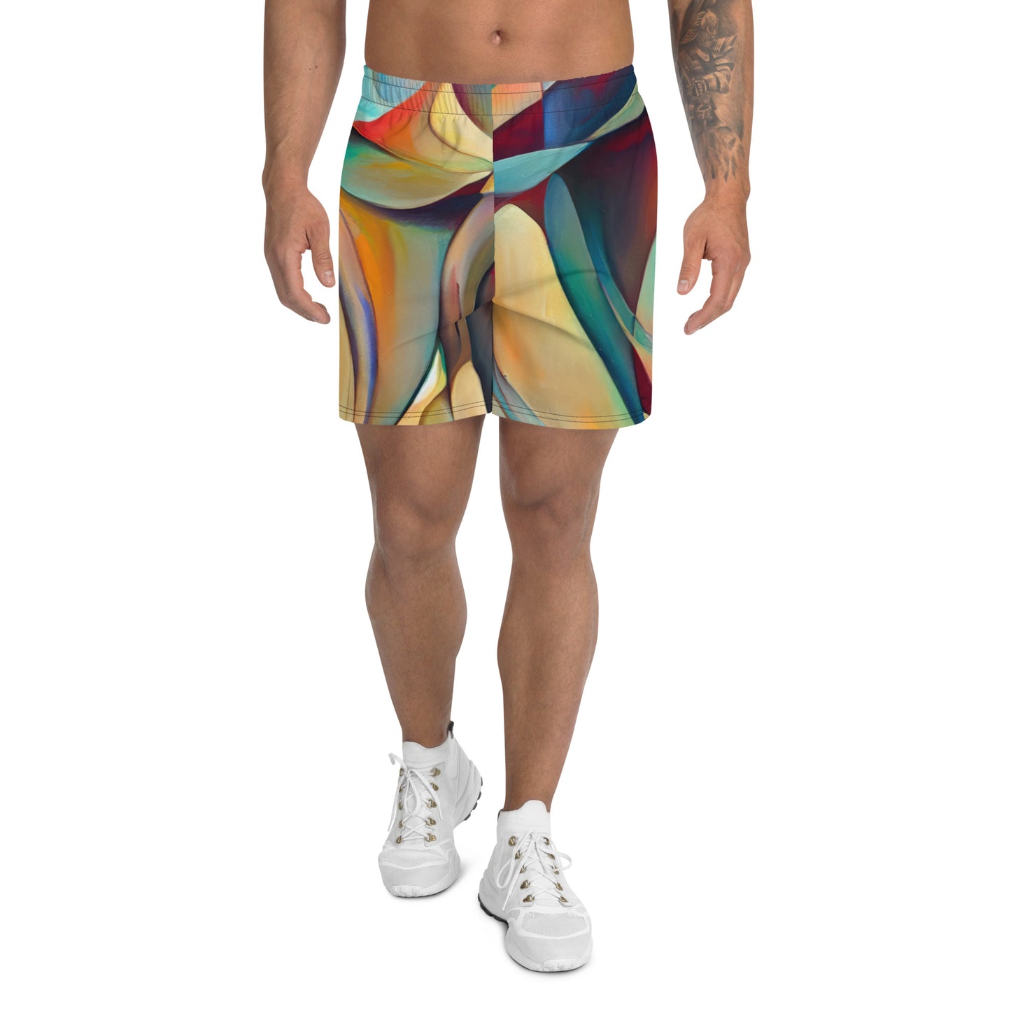 DMV 0243 Abstract Art Men's Recycled Athletic Shorts