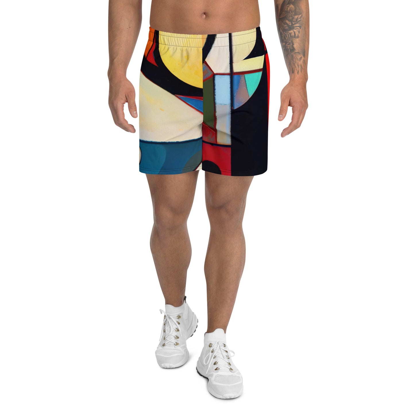 DMV 0209 Abstract Art Men's Recycled Athletic Shorts