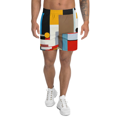 DMV 0016 Abstract Art Men's Recycled Athletic Shorts