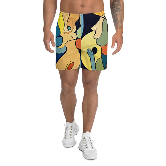 DMV 0242 Retro Art Men's Recycled Athletic Shorts