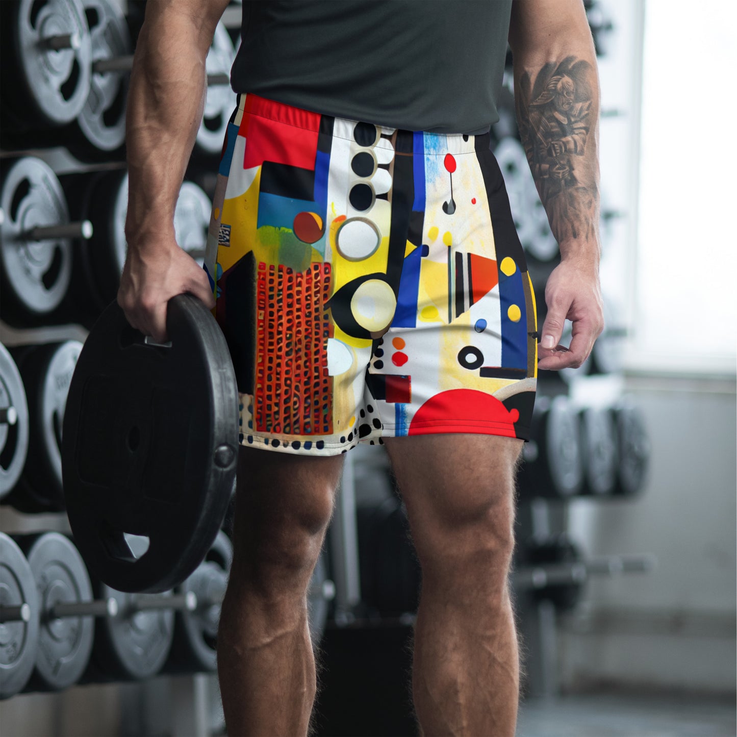 DMV 0124 Retro Art Men's Recycled Athletic Shorts