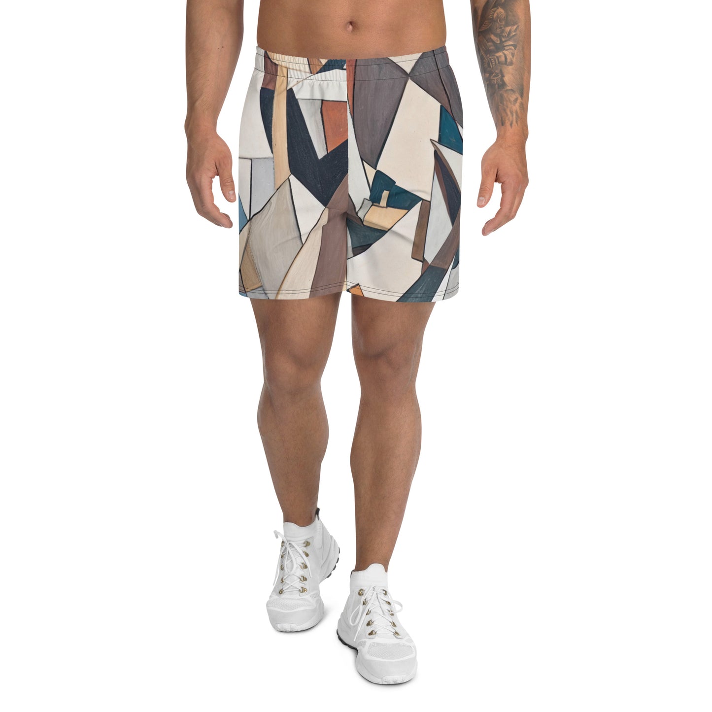 DMV 0264 Abstract Art Men's Recycled Athletic Shorts