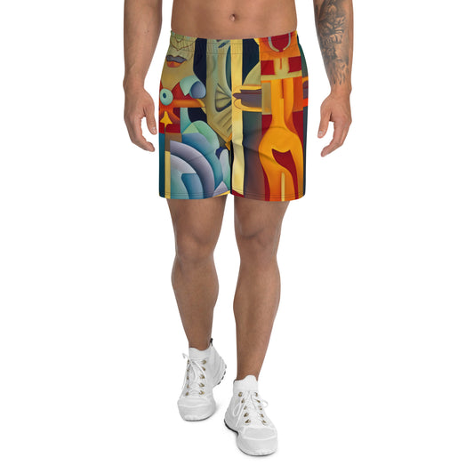 DMV 0237 Retro Art Men's Recycled Athletic Shorts