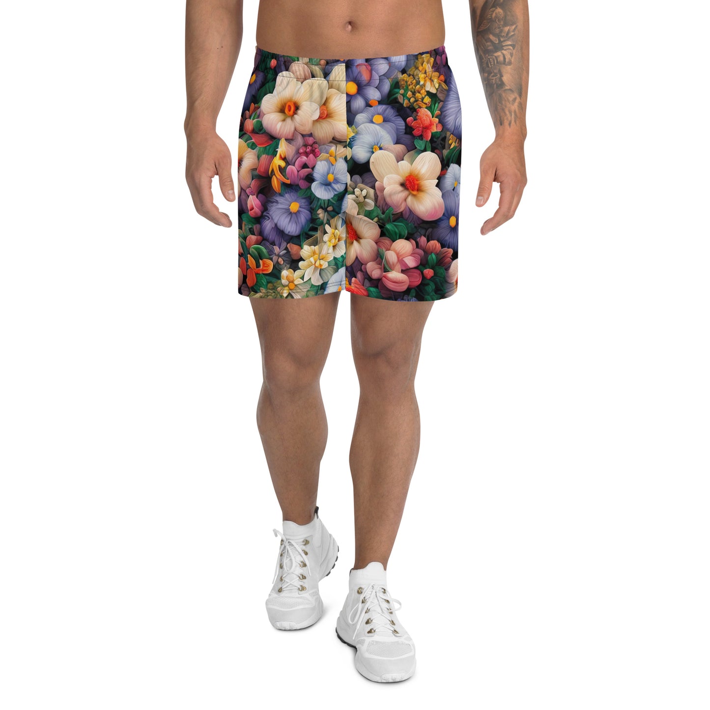 DMV 0114 Floral Men's Recycled Athletic Shorts